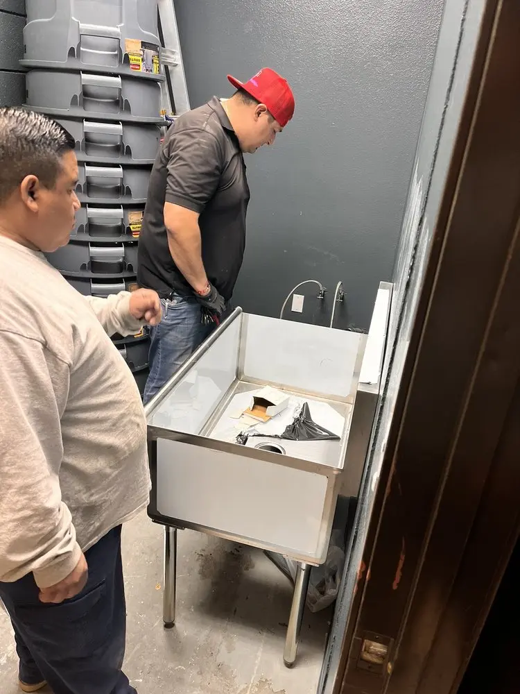 Commercial plumbing and sink installation in Weekstown